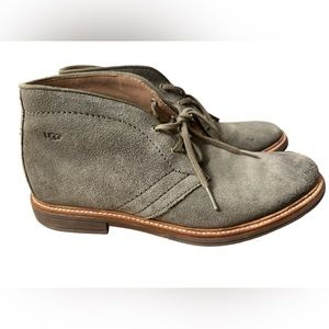 UGG Men Leighton Leather Suede Fur Green Shoes Boots Size 8.5  b2